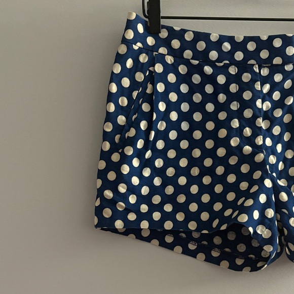 J. Crew High Waist Polka Dot Shorts - Navy and White - Picture 3 of 13